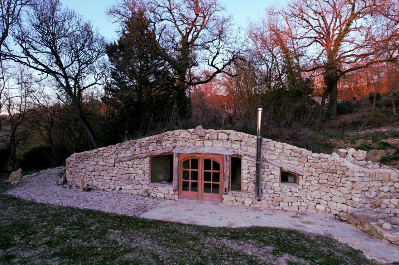 Maison Terre Les Cabanes De Fallot - Sauna Bain-Froid Piscine Naturelle L'isle-Bouzon Εξωτερικό φωτογραφία