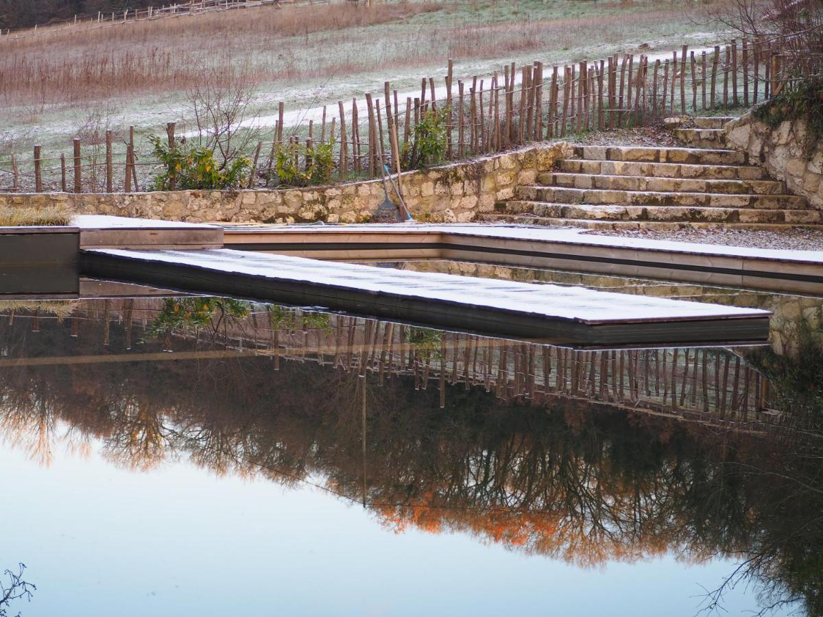 Maison Terre Les Cabanes De Fallot - Sauna Bain-Froid Piscine Naturelle L'isle-Bouzon Εξωτερικό φωτογραφία