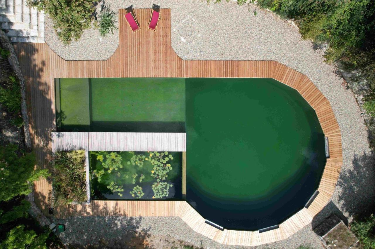 Maison Terre Les Cabanes De Fallot - Sauna Bain-Froid Piscine Naturelle L'isle-Bouzon Εξωτερικό φωτογραφία