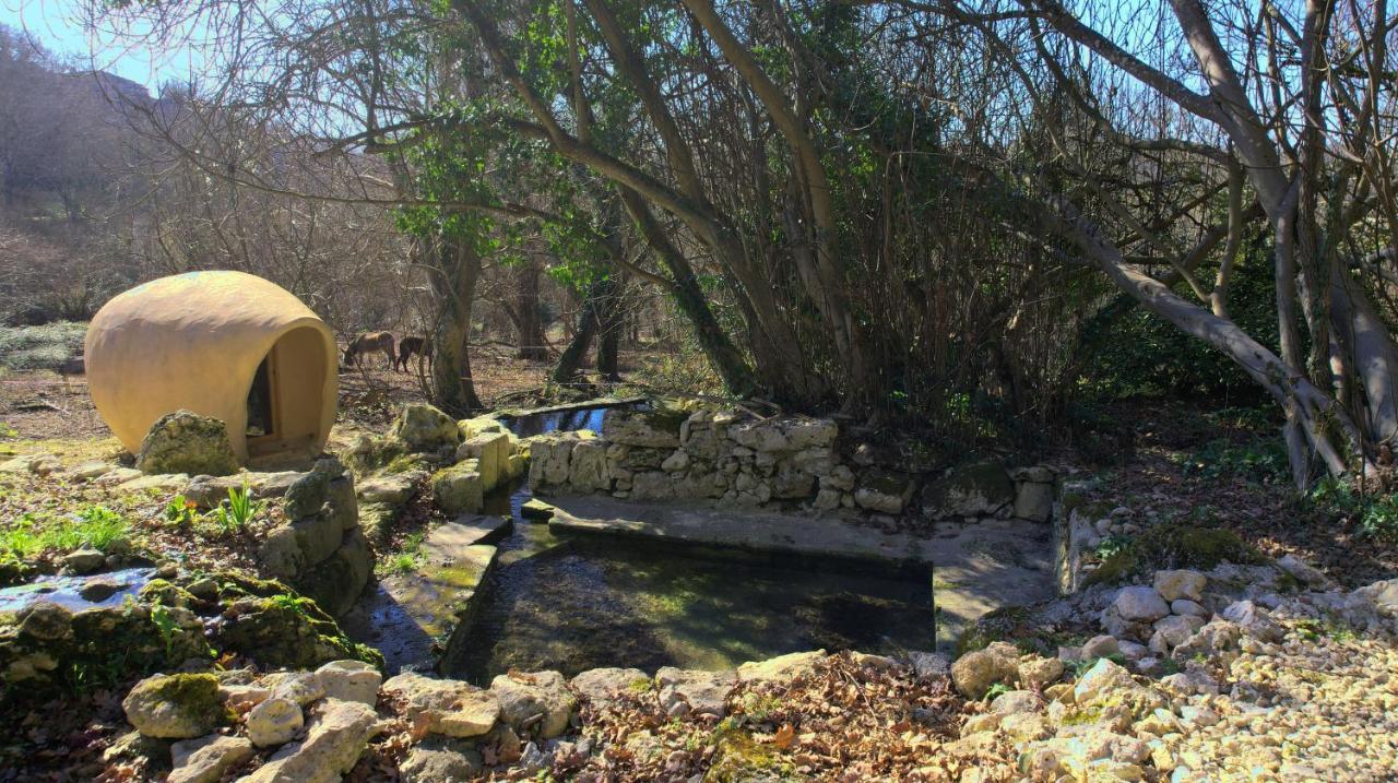 Maison Terre Les Cabanes De Fallot - Sauna Bain-Froid Piscine Naturelle L'isle-Bouzon Εξωτερικό φωτογραφία